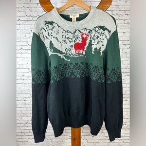 Dockers | Christmas vintage winter sweater with a red reindeer size M